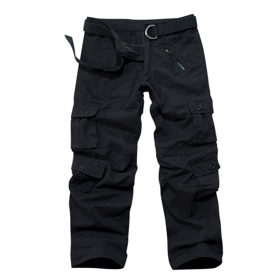 Mens Lightweight Joggers Pants, Cargo Athletic Sweatpants Men's Side Pockets Pants Full Length Pants for Men, Slim Workout Pants with Pockets