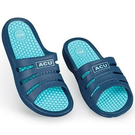 Mens Lightweight Massaging Comfort Slip-On Slides-Mens-Navy-9