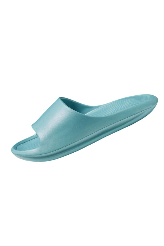 Mens Lightweight Non Slip EVA Slide Sandals Quick Dry Arch Support Recovery Slides for Beach Pool Light Blue,Size 40-41