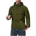 thumbnail image 1 of Mens Lightweight Packable Hooded Waterproof Puffer Jacket Pockets Insulated Winter Coat for Snow Ski Traveling Jackets for Men, 1 of 8