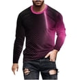 thumbnail image 1 of Mens Lightweight Pullover Hoodie Clearance Hooded Sweatshirts Casual Round Neck Long Sleeve Pullover Stripe Print Tops, 1 of 5