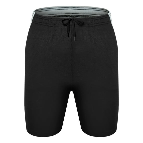 Mens Lightweight Running Workout Shorts Loose-Fit Gym Shorts for Men with Pockets, Black, S