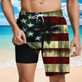 thumbnail image 1 of Mens Lightweight Shorts Mens Lightweight Shorts Men's Athletic Shorts Men Casual Fashion Print Lining Shorts With Pockets Elastic Waist Beach Pants Red L, 1 of 6