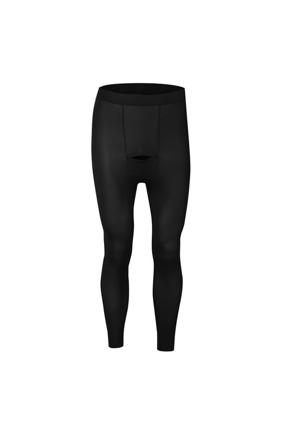 Mens Lightweight Thermal Underwear Pants Long Johns Base Layer Leggings Stretch Warm Soft Slim-Fit Bottoms Black, XL