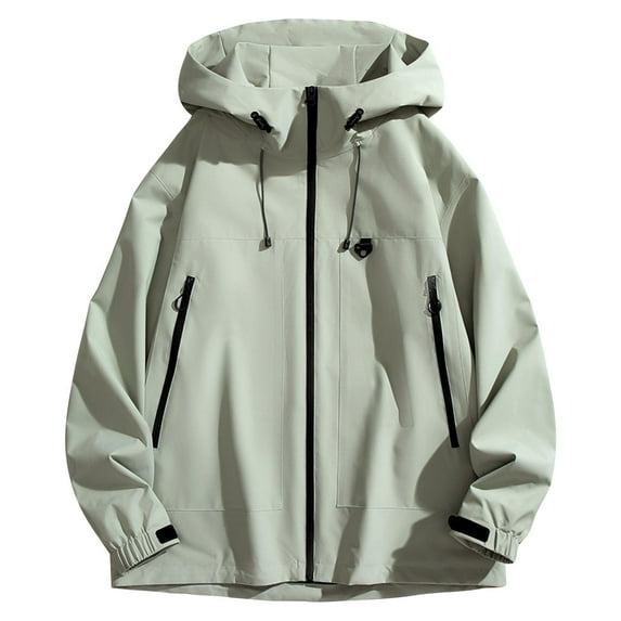 Mens Lightweight Waterproof Jacket 2025 Hooded Windproof Softshell Rain Jacket for Running Hiking Cycling Fishing Travel Active Outdoor Sportswear Fall Essential