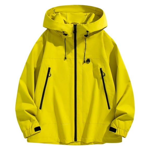 Mens Lightweight Waterproof Jacket 2025 Hooded Windproof Softshell Rain Jacket for Running Hiking Cycling Fishing Travel Active Outdoor Sportswear Fall Essential