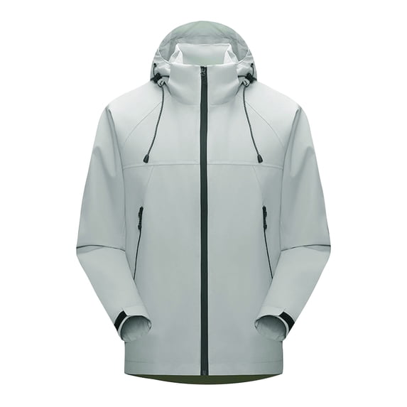 Mens Lightweight Waterproof Jacket Windproof Rain Hooded jackets Men's Thin Jacket Casual Sports Windbreaker Long Sleeve Hooded Casual Outwear Jackets for Men Hiking Cycling Travel