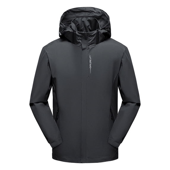 Mens Lightweight Waterproof Jacket Zipped Windproof Sun Protection Jackets Outdoor Hooded Ski Tactical Coat Running Climbing Snowboarding Upf 50+ Fishing Outwear,Daily Outing Overcoat