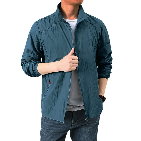 Mens Lightweight Windbreaker Jacket Waterproof Rain Jacket with Hood Soft Shell Jacket