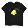 thumbnail image 1 of Mens Like Butta, Melting Pat of Butter T-Shirt Black 2X-Large, 1 of 5
