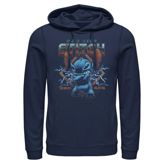 Mens Lilo & Stitch 80s Rocker Stitch Lightweight Hoodie