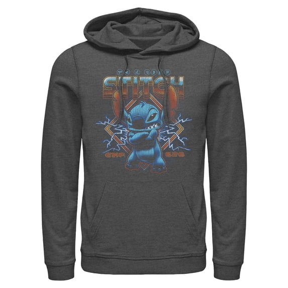 Mens Lilo & Stitch 80s Rocker Stitch Lightweight Hoodie