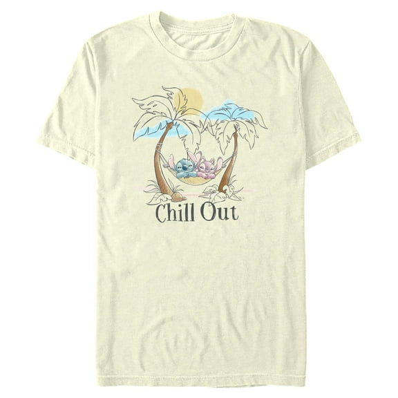 Mens Lilo & Stitch Alien Couple Chill Out T Shirt