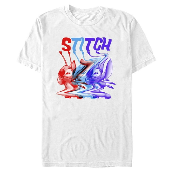 Mens Lilo & Stitch Alien Glitch T Shirt