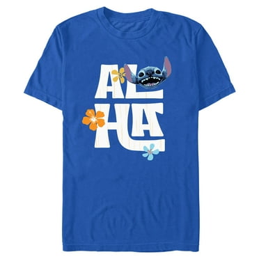Mens Lilo & Stitch Aloha Flowers T Shirt
