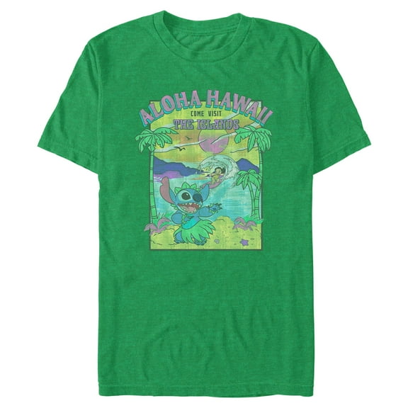 Mens Lilo & Stitch Aloha Hawaii Come Visit the Islands T Shirt
