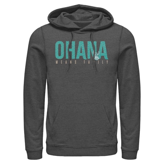 Mens Lilo & Stitch Bold Ohana means Family Lightweight Hoodie