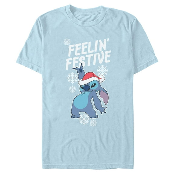 Mens Lilo & Stitch Christmas Feeling Festive T Shirt