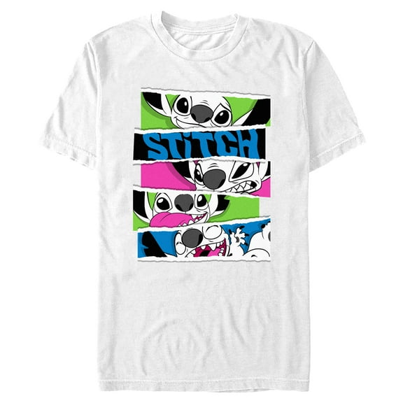 Mens Lilo & Stitch Colorful Panels Stitch T Shirt