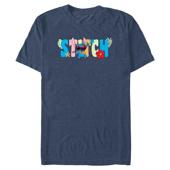 Mens Lilo & Stitch Colorful Ukulele Stitch T Shirt