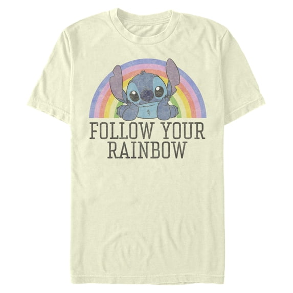 Mens Lilo & Stitch Follow Your Rainbow T Shirt
