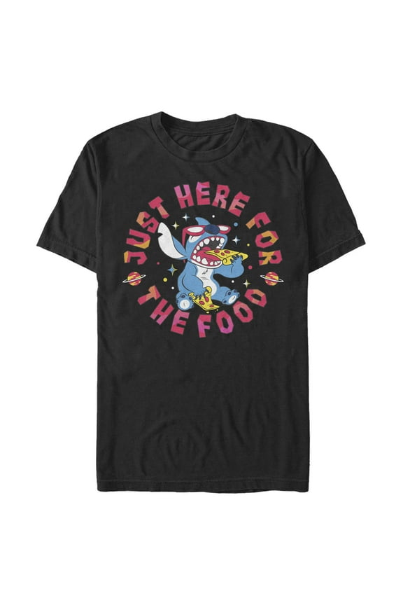 Mens Lilo & Stitch Just Here for the Food T Shirt