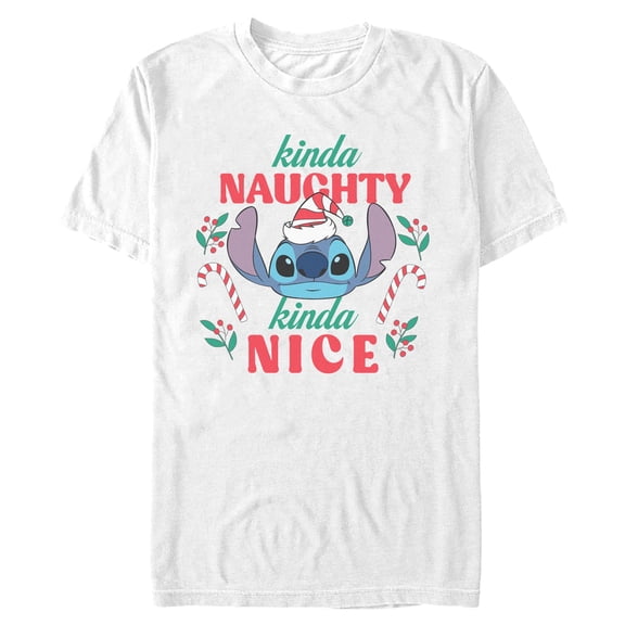 Mens Lilo & Stitch Kinda Naughty and Nice Stitch T Shirt