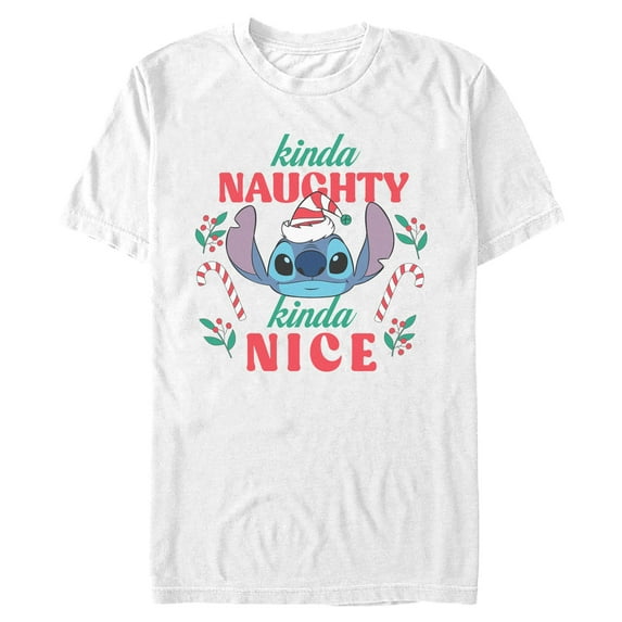 Mens Lilo & Stitch Kinda Naughty and Nice Stitch T Shirt