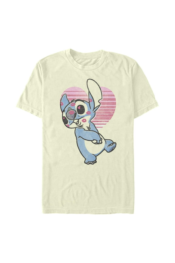 Mens Lilo & Stitch Kissy Faced T Shirt