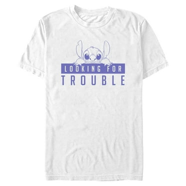 Mens Lilo & Stitch Looking For Trouble T Shirt