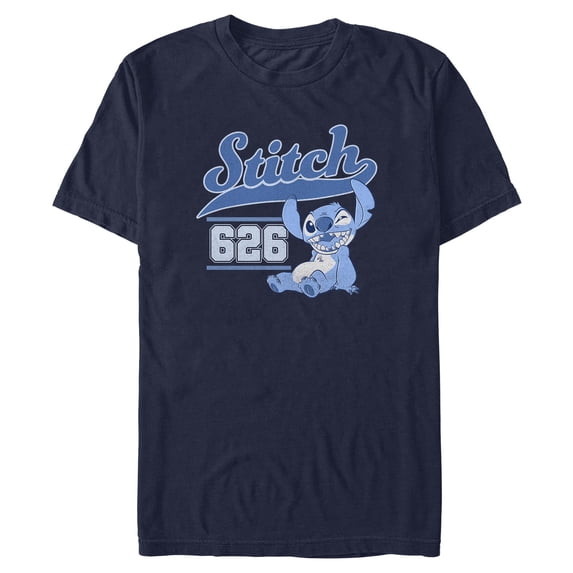 Mens Lilo & Stitch Navy Collegiate 626 T Shirt