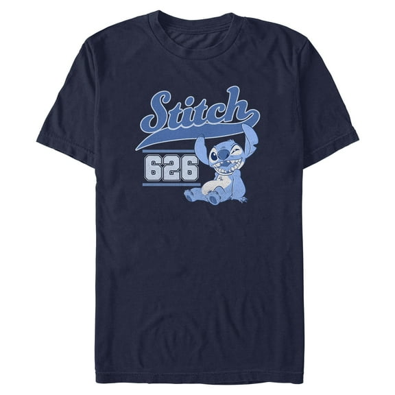 Mens Lilo & Stitch Navy Collegiate 626 T Shirt