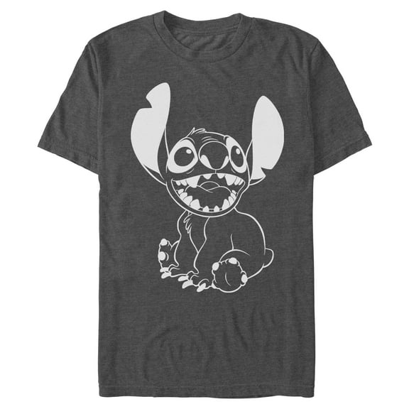 Mens Lilo & Stitch Negative Black and White T Shirt