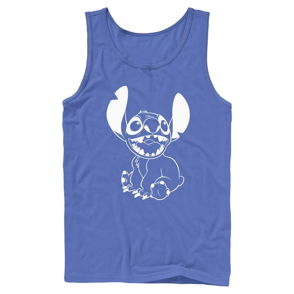 Mens Lilo & Stitch Negative Black and White Tank Top