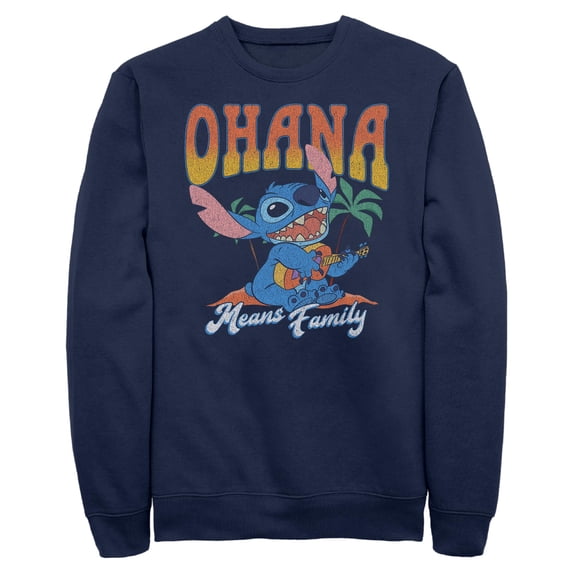 Mens Lilo & Stitch Ohana Guitar Sweatshirt