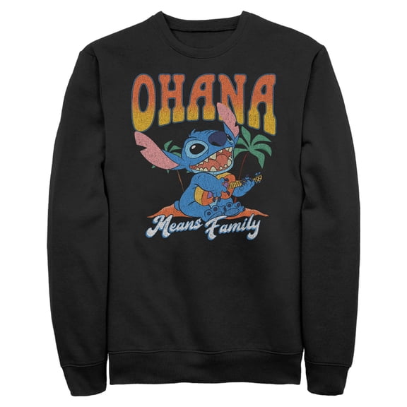 Mens Lilo & Stitch Ohana Guitar Sweatshirt