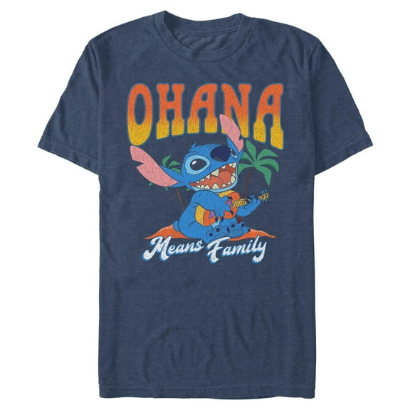Mens Lilo & Stitch Ohana Guitar T Shirt
