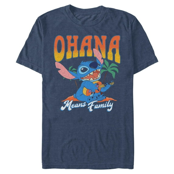 Mens Lilo & Stitch Ohana Guitar T Shirt