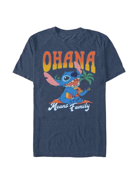 Mens Lilo & Stitch Ohana Guitar T Shirt