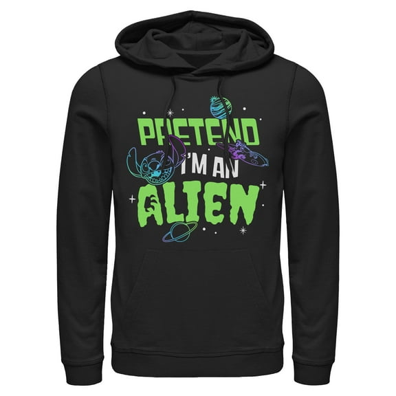 Mens Lilo & Stitch Pretend I'm An Alien Lightweight Hoodie