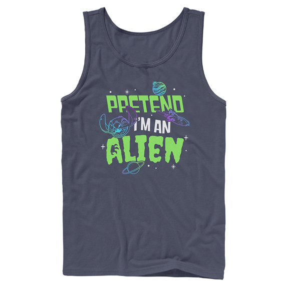 Mens Lilo & Stitch Pretend I'm An Alien Tank Top