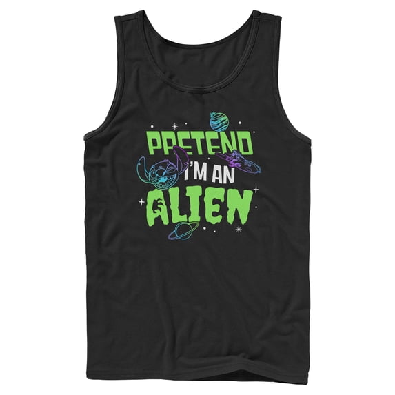 Mens Lilo & Stitch Pretend I'm An Alien Tank Top