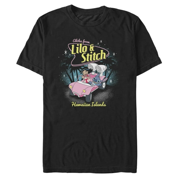 Mens Lilo & Stitch Retro '50s Hawaiian Islands T Shirt