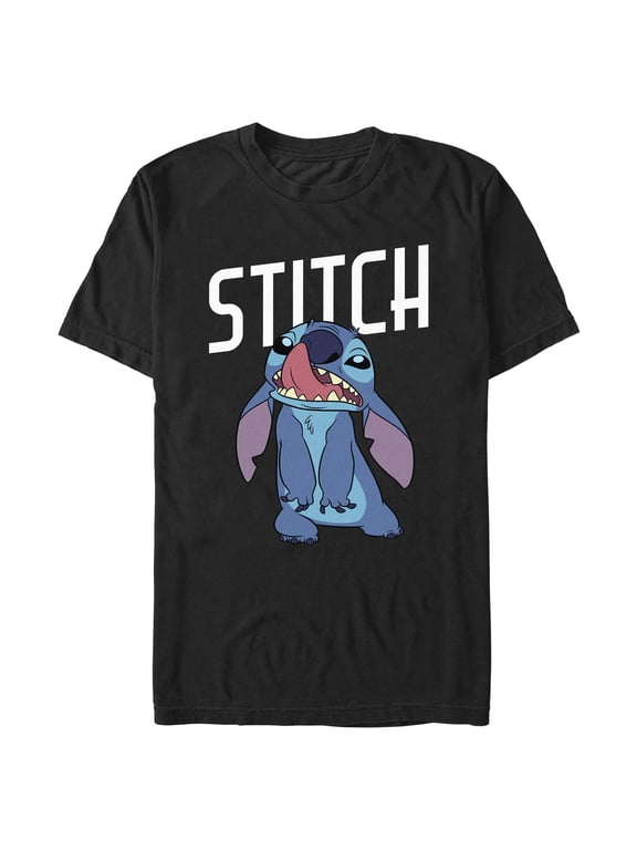Mens Lilo & Stitch Silly Face Alien T Shirt