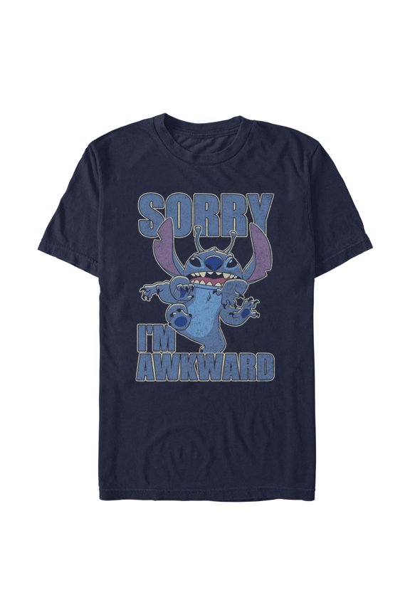 Mens Lilo & Stitch Sorry I'm Awkward T Shirt