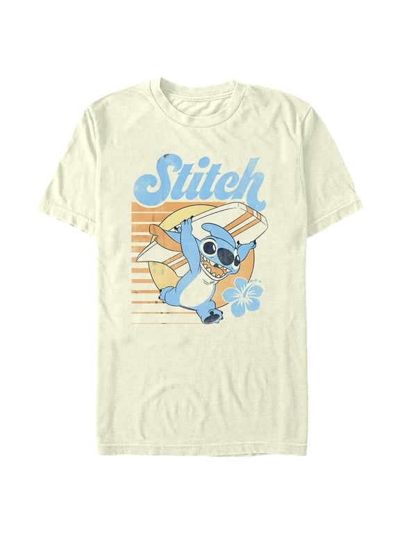 Mens Lilo & Stitch Surf Stitch Stripes T Shirt