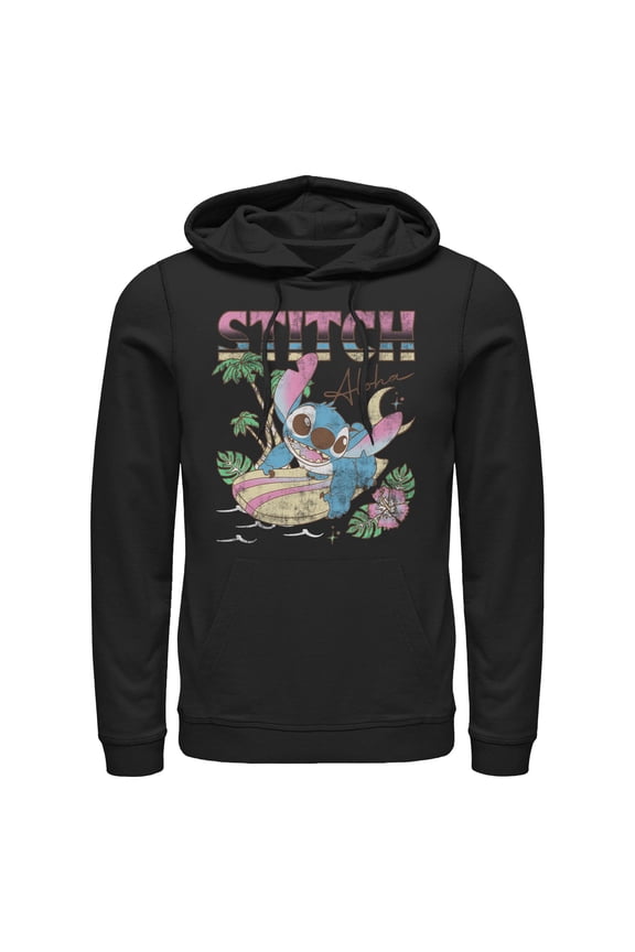 Mens Lilo & Stitch Surfing Stitch Lightweight Hoodie