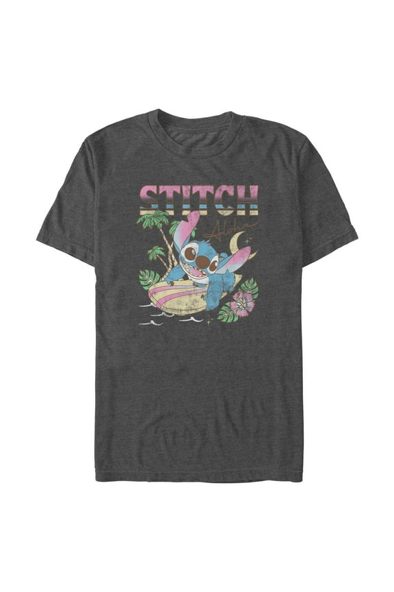 Mens Lilo & Stitch Surfing Stitch T Shirt