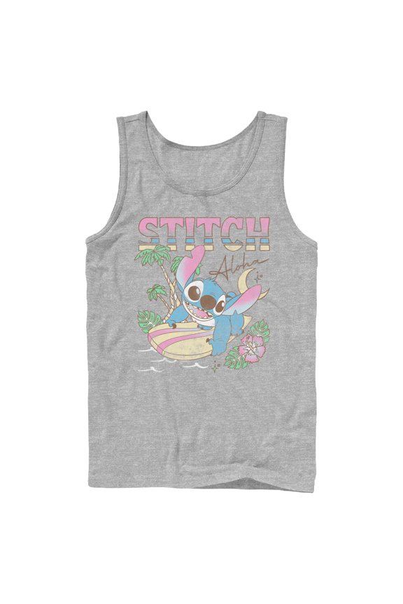 Mens Lilo & Stitch Surfing Stitch Tank Top