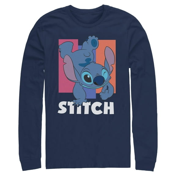 Mens Lilo & Stitch Thumbs Up Long Sleeve Shirt